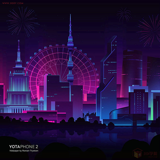 【设计灵感】超现实城市夜景