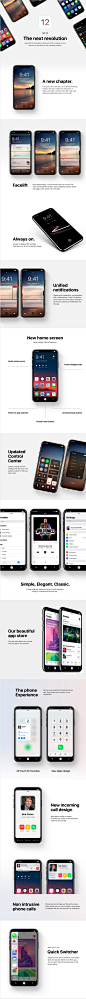 NEW IOS 12 Concept - Displayed on iphone 8 on Behance