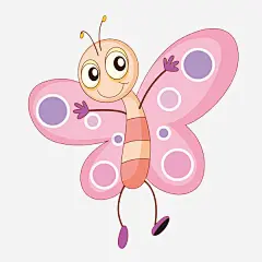 一只蝴蝶_新图网 https://www.ixintu.com 卡通 简笔 张开双臂 可爱的 翅膀 手绘 粉色 张开双臂的人