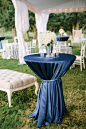 Midnight blue cocktail table: 