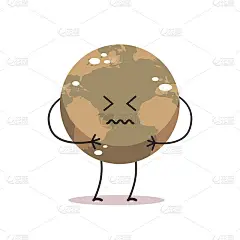 有毒的土地人物空气污染卡通吉祥物地球人物自然环境危险肮脏生产拯救地球概念孤立