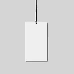 点击来源直接获取大图文件 |Blank paper price tag with string isolated on transparent background. 