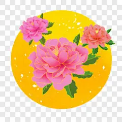 手绘插画风之牡丹花卡通手绘PNG图片 来自PNG搜索网 pngss.com 免费免扣png素材下载！