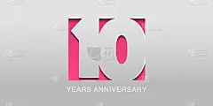 10周年矢量图标，符号