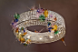 Trellis-Wheel – Bethan Laura Wood : Trellis is a lighting collection that exposes the framework and armatures normally covered in traditional lighting, to make a graphic composition with explosions of sugar pop glass flowers. Inspired by swimming caps and