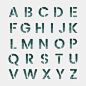 26个英文字母字体矢量图设计素材