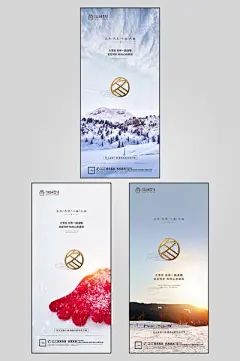 【南门网】广告 海报 节气 大雪 寒冷 品质 简约 雪花