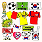 World Cup SOUTH KOREA soccer photo booth props - the ultimate fan accessory -  2018 FIFA Soccer Championship in Russia - support 대한민국