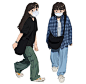 穿搭插画~
Ins:Yoon Je An ​ ​​​​