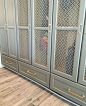 Mudroom Storage I know that it's just practical (for airflow & visibility) but it almost looks too formal.