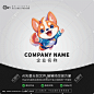 小狗极限运动LOGO卡通动物