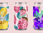 Juice. | Summer Vibes. package sketch illustration drinks can summer pattern cans logo packaging typography color branding purple blackberry