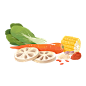 蔬菜,玉米,胡萝卜,新年,砂锅正版图片素材