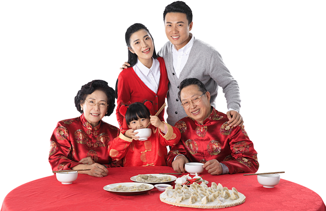 摄图网_500777808_年夜饭幸福一...