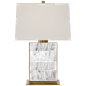 Natural Brass and Quartz with Percale Shade