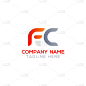 initial letter fc logo design template creative