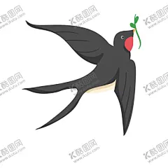 立春燕子插画 【酷图网】绿色的叶子,飞舞的燕子,黄色的小花,黑色的燕子,手绘燕子,植物插画,植物装饰,立春燕子,春天,燕子,成群,插画简笔,南飞,生物世界,鸟类,水墨燕子