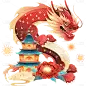 春节新年龙年过年新春中国风国潮龙场景元素