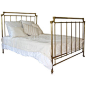 Laurin Copen Antiques - Queen Sized Brass Bed - 1stdibs