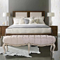 法式新古典欧洲进口白榉木家具 布艺包扣床前榻床尾凳 N-淘宝网