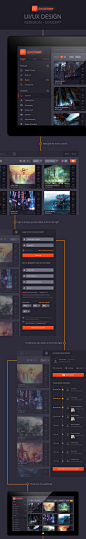 deviantART – Concept / dark design / dark website / dark web design / UI UX / black and orange