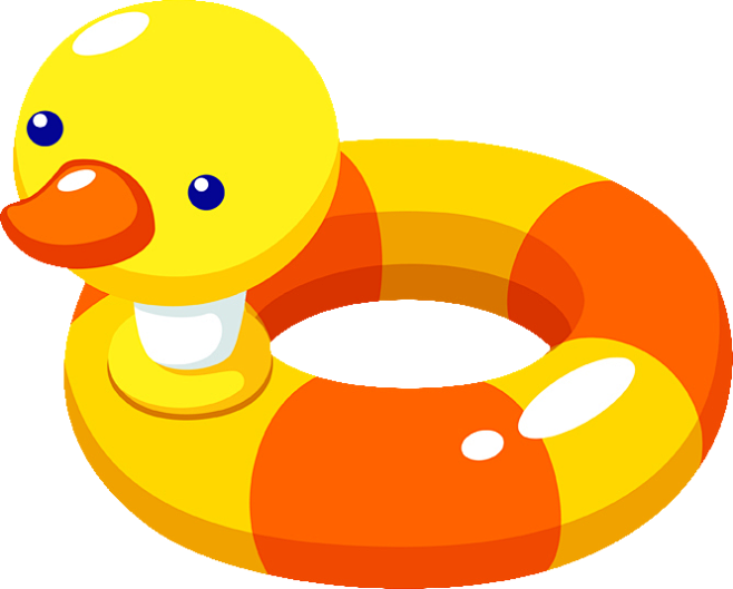 鸭子游泳圈素材png模板