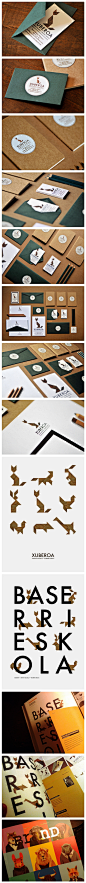 农场学校 Xuberoa 名片 猫LOGO 设计 牛皮纸 VI 复古 动物 图形 字母 画册 封面