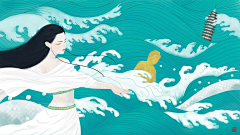 彬泽采集到《中国神怪》系列插画