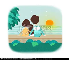 亲子旅游全家福一家三口插画