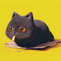 3D animals c4d Cat characters cinema4d cute ILLUSTRATION  photoshop Zbrush