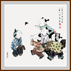 泡沬采集到童趣画集
