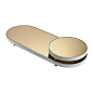 Serax - Studio Simple Long Oval Mirror Tray - Gold