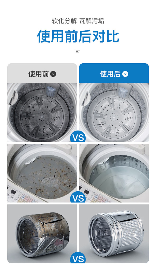 洗衣机槽清洗剂泡腾片全自动滚筒泡腾清洁片...