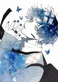 插画图集二次元薄涂人物男 (19)