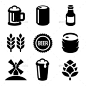 啤酒在白色背景图标集.矢量-食物对象Beer Icons Set On White Background. Vector - Food Objects酒精、啤酒、酒吧、大麦、啤酒、瓶、帽、饮料、干旱、元素,泡沫,玻璃,图形,啤酒花,图标,孤立的,啤酒,麦芽,杯子,象形图,品脱,植物,酒吧,餐厅,标志,征,高,矢量,小麦,白色 alcohol, ale, bar, barley, beer, bottle, caps, drink, drought, element, froth, glass, graph
