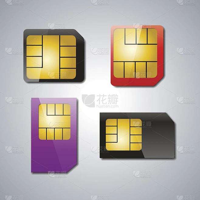 设置SIM卡，矢量图。素材-花瓣网