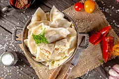 香料,乡村风格,木制,碗,肉,盘子,饺子,清新,餐桌,白鲑