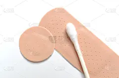 胶粘剂的绷带和棉拭子