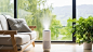 Air purifier a living room air cleaner removing fine