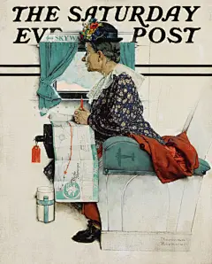 1940年代插画大师Norman Rockwell为《Saturday Evening Post》杂志创作的封面。Norman Rockwell与《Saturday Evening Post》杂志合作长达47年，为其创作了大量的插画作品。三幅曾经作为《Saturday Evening Post》封面、描绘美国小镇的Norman Rockwell画作在苏富比上拍，共拍出将近5780万美元的价格，约 ​​​​...展开全文c
