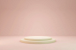 Soft pastel pink product stage present background 3d rendering.