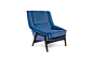 Upholstered velvet armchair INCA - BRABBU
