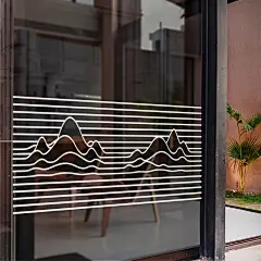 时尚个性玻璃门贴纸办公室隔断防撞条创意店铺腰线墙贴画线条装饰-tmall.com天猫