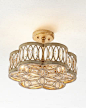 Diamante Six-Light Semi-Flush Ceiling Light