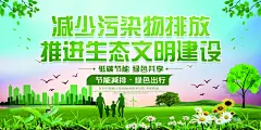 唯美清新高端大气简约文明城市展板