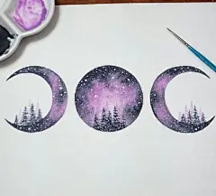 水粉 壁纸 水彩 插画－堆糖，美好生活研究所