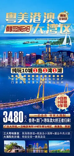 粤美港澳大湾区海报-源文件