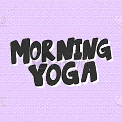 morning yoga sticker for social media content