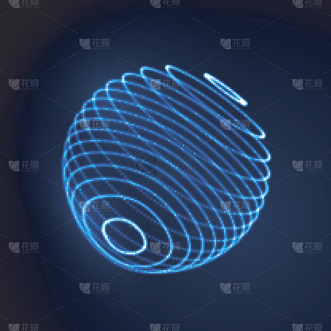 三维发光粒子的发光球体