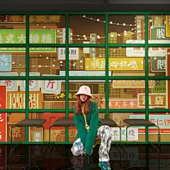 复古怀旧香港街景灯牌背景墙纸港式茶餐厅冰室火锅店网红定制壁纸-淘宝网